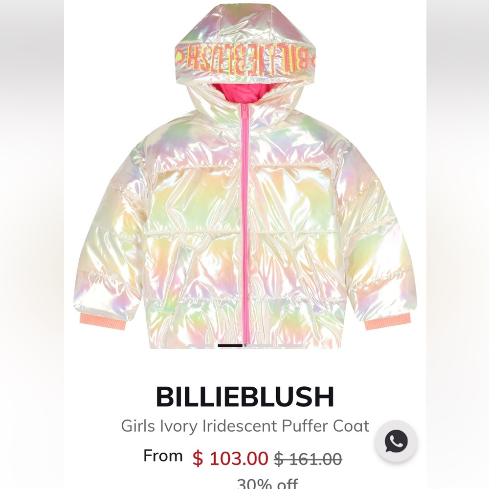Billieblush Shimmering White Jacket